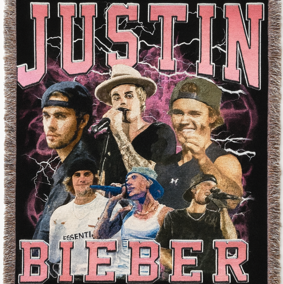 Justin Bieber Woven Blanket